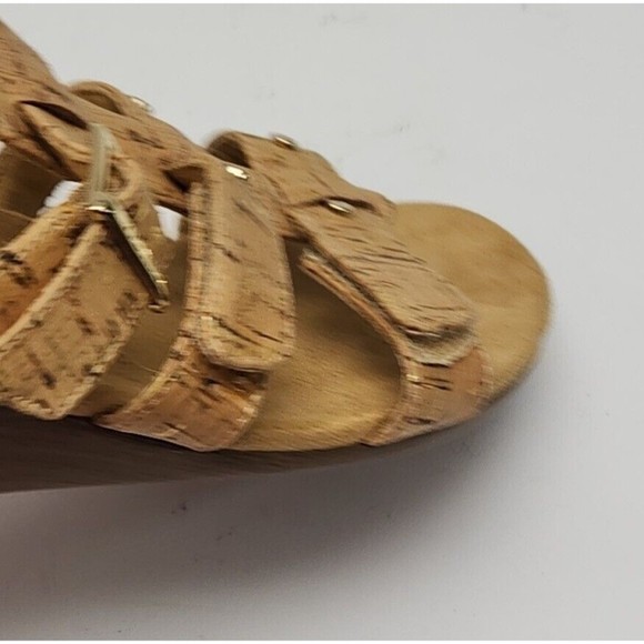 Vionic Radia Sandal Shoe 2" Wedge Heel Brown Cork Adjustable Women's 6 Slip On - Picture 12 of 16